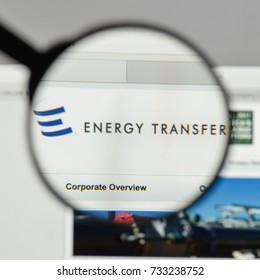 Milan, Italy - August 10, 2017: Energy Transfer Equity Logo On The Website Homepage.