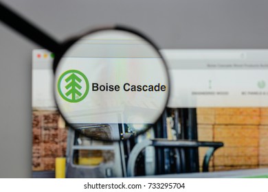 Milan, Italy - August 10, 2017: Boise Cascade Logo On The Website Homepage.