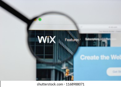 Milan, Italy - August 20, 2018: Wix website homepage. Wix logo visible.