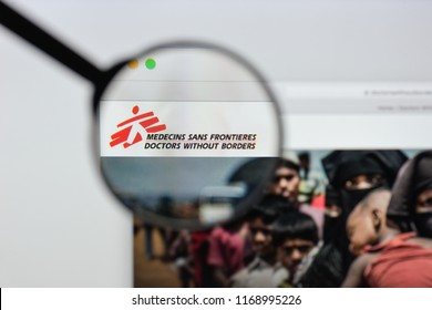 Milan, Italy - August 20, 2018: Doctors Without Borders Website Homepage. Doctors Without Borders Logo Visible.