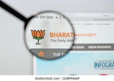 Milan, Italy - August 20, 2018: Bharatiya Janata Party Website Homepage. Bharatiya Janata Party Logo Visible.