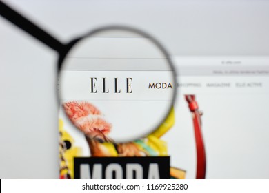 Milan, Italy - August 20, 2018: Elle Moda Website Homepage. Elle Moda Logo Visible.