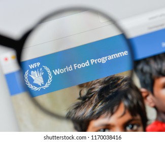 Milan, Italy - August 20, 2018: WFP World Food Programme Website Homepage. WFP World Food Programme Logo Visible.