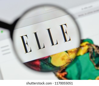 Milan, Italy - August 20, 2018: Elle Moda Website Homepage. Elle Moda Logo Visible.