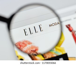 Milan, Italy - August 20, 2018: Elle Moda Website Homepage. Elle Moda Logo Visible.