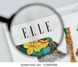 Milan, Italy - August 20, 2018: Elle Moda Website Homepage. Elle Moda Logo Visible.