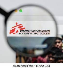 Milan, Italy - August 20, 2018: Doctors Without Borders Website Homepage. Doctors Without Borders Logo Visible.