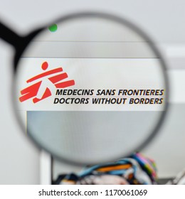 Milan, Italy - August 20, 2018: Doctors Without Borders Website Homepage. Doctors Without Borders Logo Visible.