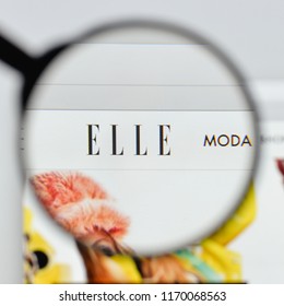 Milan, Italy - August 20, 2018: Elle Moda Website Homepage. Elle Moda Logo Visible.