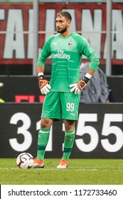 Milan, Italy. August 31, 2018. Campionato Italiano Di Serie A. Milan - Roma 2-1. Gianluigi Donnarumma, Goalkeeper Milan.