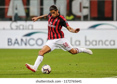 Milan, Italy. August 31, 2018. Campionato Italiano Di Serie A. Milan - Roma 2-1. Ricardo Rodriguez, Milan.