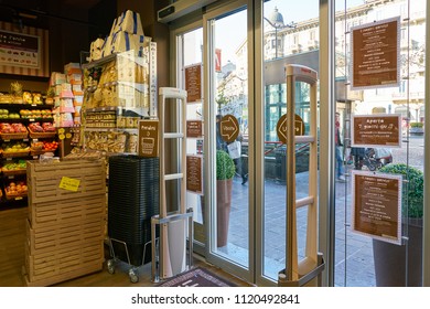 MILAN, ITALY - CIRCA NOVEMBER, 2017: Exit At Carrefour Express Store In Milan