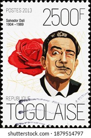 Milan, Italy - December 13, 2020: Salvador Dalì On Postage Stamp Of Togo