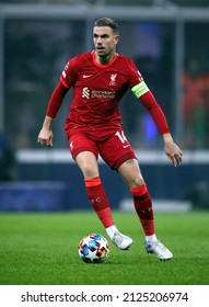 MILAN, ITALY - FEBRUARY 16, 2022: 
Jordan Henderson of Liverpool Fc in action 
during the UEFA Champions League 2021-2022 FC INTERNAZIONALE v LIVERPOOL FC at San Siro Stadium.
