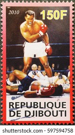 Milan, Italy - February 24, 2017: Boxer Muhammad Ali On Postage Stamp