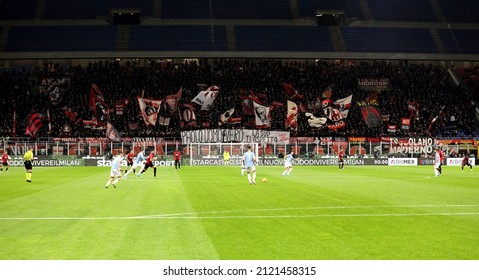 Milan, ITALY - February 9, 2022: 
General View Of A Phase Of The Game
During The Coppa Italia 2021-2022 MILAN V LAZIO At San Siro Stadium. 