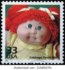 Milan, Italy - January 24, 2022: Cabbage Patch Kids On American Postage Stamp