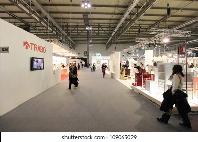 MILAN, ITALY - JANUARY 28: People look for design and interior decoration products at Macef, International Home Show Exhibition January 28, 2011 in Milan, Italy.