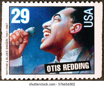 Milan, Italy - January 30, 2017: Otis Redding On American Postage Stamp