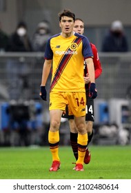 MILAN, ITALY - JANUARY 6, 2022:
Eldor Shomurodov Looks On 
During The Serie A 2021-2022 MILAN V ROMA At San Siro Stadium. 