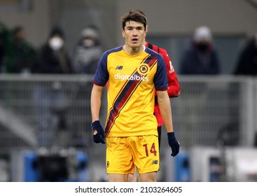 MILAN, ITALY - JANUARY 6, 2022:
Eldor Shomurodov Looks On 
During The Serie A 2021-2022 MILAN V ROMA At San Siro Stadium. 