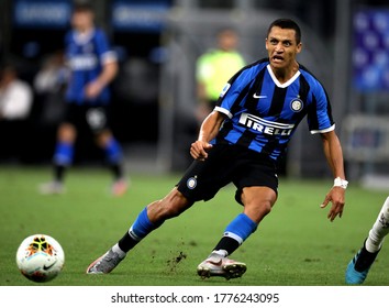 Milan, ITALY - July 13, 2020: 
Alexis Sanchez in action during the Serie A 2019/2020 INTER v TORINO at San Siro Stadium. 
