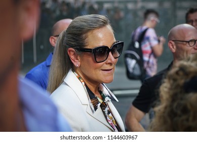 Milan, Italy - July 2018: Angela Ahrendts Senior Vice President, Apple Retail, During The Inauguration Of The New Applestore In Piazza Liberty.