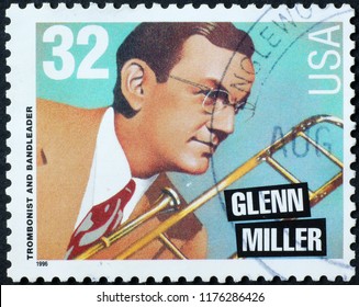 Milan, Italy – July 27, 2018: Glenn Miller On American Postage Stamp