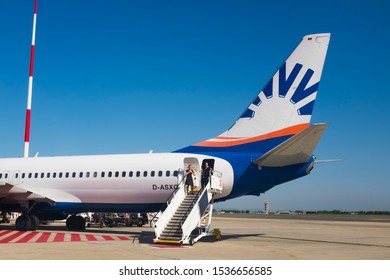 Milan, Italy - July 31 2019: Cabin Crew  Training Is Essential For Flight Safety Of All Airlines Carrying Passengers.