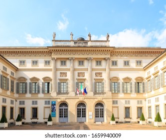 Milan, Italy - July 7, 2019: Gallery Of Modern Art (GAM Galleria D'Arte Moderna) Museum Of Italian Painting And Sculpture In The 18th Century Palace