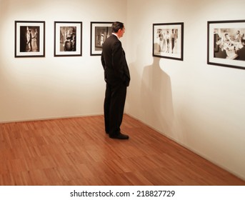 MILAN, ITALY - JUNE 16, 2010: People Look At Phil Stern Photography Collection At Forma Photography Foundation June 16, 2010 In Milan, Italy.