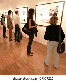 MILAN, ITALY - JUNE 16: People Look At Phil Stern Photography Collection At Forma Photography Foundation June 16, 2010 In Milan, Italy.