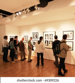 MILAN, ITALY - JUNE 16: People Look At Phil Stern Photography Collection At Forma Photography Foundation June 16, 2010 In Milan, Italy.