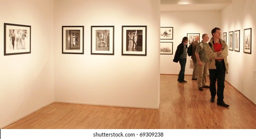 MILAN, ITALY - JUNE 16: People Look At Phil Stern Photography Collection At Forma Photography Foundation June 16, 2010 In Milan, Italy.