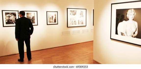 MILAN, ITALY - JUNE 16: People Look At Phil Stern Photography Collection At Forma Photography Foundation June 16, 2010 In Milan, Italy.