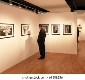 MILAN, ITALY - JUNE 16: People Look At Phil Stern Photography Collection At Forma Photography Foundation June 16, 2010 In Milan, Italy.