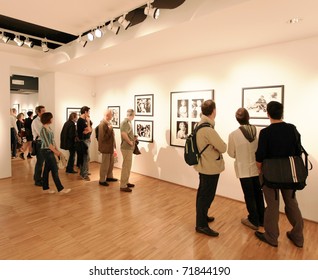 MILAN, ITALY - JUNE 16: People Look At Phil Stern Photography Collection At Forma Photography Foundation June 16, 2010 In Milan, Italy.