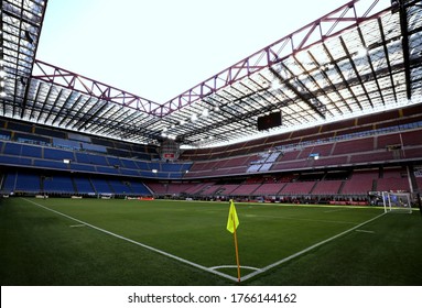 Milan, ITALY - June 28, 2020: 
A General View Of Stadio Giuseppe Meazza Empty During The Serie A 2019/2020 MILAN V ROMA At San Siro Stadium. 