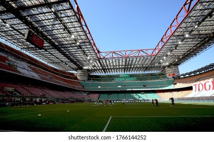 Milan, ITALY - June 28, 2020: 
A General View Of Stadio Giuseppe Meazza Empty During The Serie A 2019/2020 MILAN V ROMA At San Siro Stadium. 