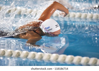 MILAN, ITALY - JUNE 30: Federica Pellegrini In Aspria Swimming Cup, Night Event On June 30, 2011 In Milan (Italy)