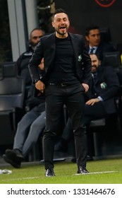 Milan, Italy. March 02, 2019. Campionato Italiano Di Serie A. Milan - Sassuolo 1-0. Roberto De Zerbi, Manager Sassuolo.