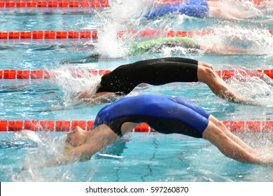 MILAN, ITALY - March 10, 2017: Federica Pellegrini Swimmer During 7th Trofeo Citta Di Milano Swimming Competition.