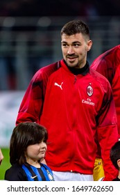 Milan, Italy - March 17, 2019: Alessio Romagnoli 13. AC Milan V FC Inter, Italian Serie A, Derby De La Madonina, San Siro Stadium.