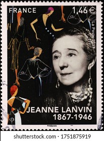 Milan, Italy - May 20, 2020: French Fashion Designer Jeanne Lanvin On Postage Stamp