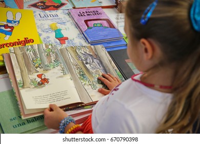 Milan, Italy, May 21,2017: Children's Space At The Book Fair
