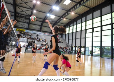 MILAN, ITALY - MAY 27: College Sports Finals In Milan May 27, 2013. Female Volleyball.