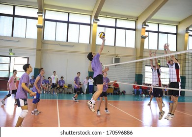 MILAN, ITALY - MAY 27: College Sports Finals In Milan May 27, 2013. Male Volleyball.