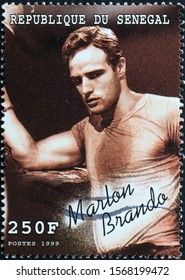 Milan, Italy - November 09, 2019: Marlon Brando On Postage Stamp