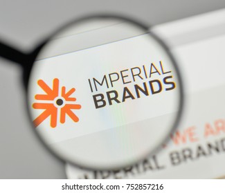 Milan, Italy - November 1, 2017: Imperial Brands Logo On The Website Homepage.