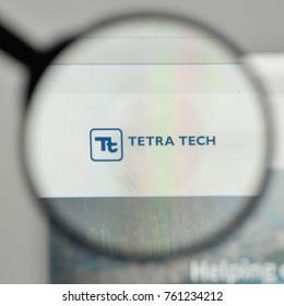 Milan, Italy - November 1, 2017: Tetra Tech Logo On The Website Homepage.